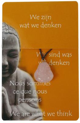 Steengoed Hanger gezondheidssteen roze kwarts 1 Stuks