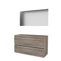 Basic-Line Basic 46 Badkamermeubelset - 120 x 46 cm - Greeploos - 2 Lades - Wastafelblad - Spiegel - Scotch Oak - thumbnail