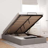 Bedframe zonder matras 120x190 cm stof taupe - thumbnail