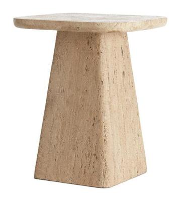 Light & Living Bijzettafel 'Kepami' Travertin, 40 x 40cm, kleur Zand Light & Living Bijzettafel 'Kepami' Travertin, 40 x 40cm, kleur Zand