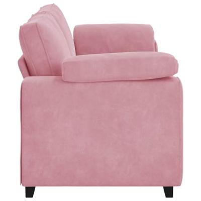 3-zitsbank roze 220x77x82 cm fluweel