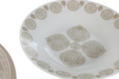 Serviesset Home ESPRIT Blauw Wit Beige Porselein 18 Onderdelen 27 x 27 x 2 cm