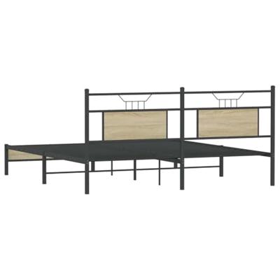 Bedframe zonder matras hout sonoma eikenkleurig 183x203 cm