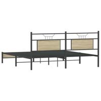 Bedframe zonder matras hout sonoma eikenkleurig 183x203 cm - thumbnail