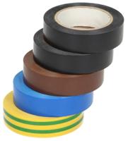 Isolatietape PVC 19mm set a 5 rollen 20m - 4140099 - thumbnail