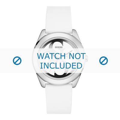 Horlogeband Guess W0911L1 / G Twist Kunststof/Plastic Wit 20mm