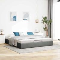 Bedframe zonder matras 180x200 cm stof donkergrijs - thumbnail