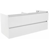 Wiesbaden Vision Onderkast Met 4 Laden 2 Uitsparingen - 120x46cm - Glans Wit - thumbnail