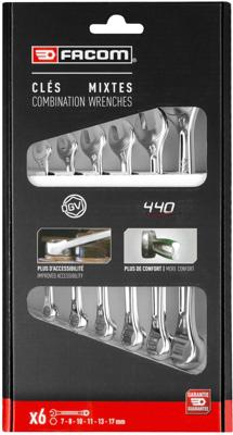 Facom Ring steeksleutelset 6-delig - 440.J6PB - 440.J6PB Facom Ring steeksleutelset 6-delig - 440.J6PB - 440.J6PB
