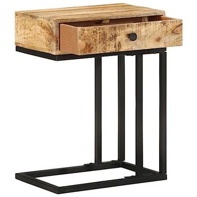 Bijzettafel U-vormig 45x30x61 cm massief mangohout