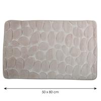 MSV Badkamerkleedje|badmat - kiezel - vloer - beige - 50 x 80cm - thumbnail