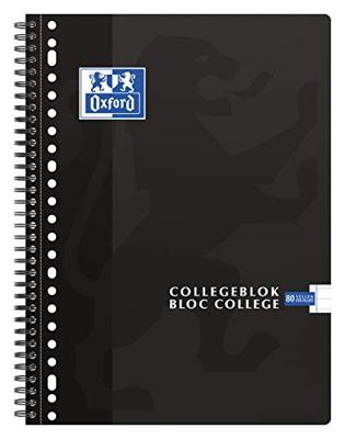 Collegeblok Oxford School A4+ lijn 23-gaats 160 pagina's 80gr zwart | 5 stuks Collegeblok Oxford School A4+ lijn 23-gaats 160 pagina's 80gr zwart | 5 stuks