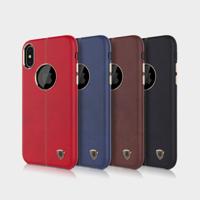 NILLKIN Englon Case voor iPhone X Business stijl Crazy Horse leder oppervlak beschermende Case (zwart) - thumbnail