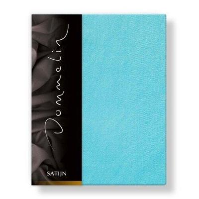 Dommelin Dommelin Hoeslaken Uni Satijn 300TC 569 Aquamarijn 120x200/30