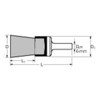 PFERD TOOLS 43204007 Penseelborstel op stift, ongetordeerd PBU 1010/6 INOX 0,20 10 stuk(s) - thumbnail