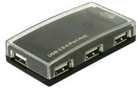 Delock USB-Hub USB 2.0-hub 4 poorten Zwart - thumbnail
