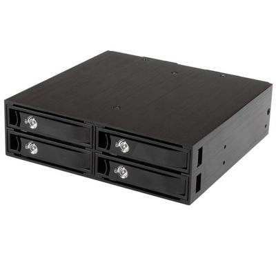 StarTech.com Wissellijst voor 2,5 inch SATA/SAS-schijven, 4 stuks, mobiel rek voor SATA II en III