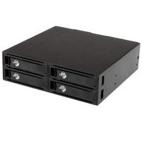 StarTech.com Wissellijst voor 2,5 inch SATA/SAS-schijven, 4 stuks, mobiel rek voor SATA II en III - thumbnail