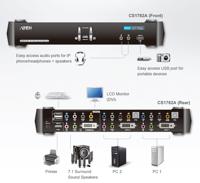 ATEN CS1782A KVM-switch 2 poorten DVI USB 2560 x 1600 Pixel - thumbnail