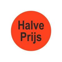 Etiket fluor rood 35mm Halve Prijs 500r - thumbnail