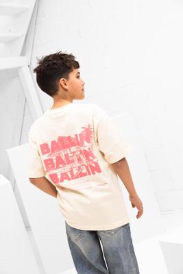 Ballin Amsterdam Paradise House T-Shirt Kids Beige - Maat 152 - Kleur: Beige | Soccerfanshop
