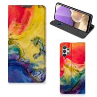 Bookcase Samsung Galaxy A32 5G Watercolor Dark - thumbnail