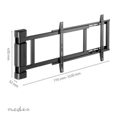 Nedis TVWM5860BK Gemotoriseerde Tv-muurbeugel 32 - 75 " Maximaal Schermgewicht: 50 Kg Draaibaar Minimale Muurafstand: 56 Mm Afstandbestuurbaar Abs / Staal Zwart - thumbnail