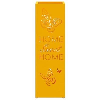 VidaXL Paraplu standaard mosterdgeel 15,5 x 15,5 x 49 cm metaal VidaXL Paraplu standaard mosterdgeel 15,5 x 15,5 x 49 cm metaal