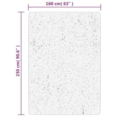 Vloerkleed shaggy hoogpolig modern 160x230 cm zwart en crme - thumbnail