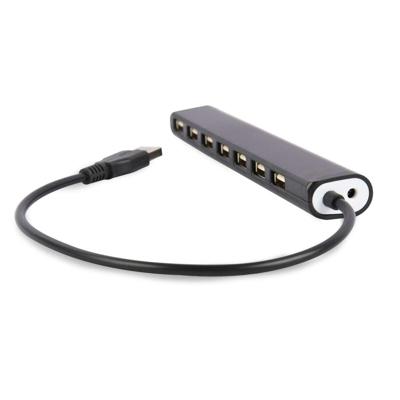 7 poorts USB 2.0 hub, zwart