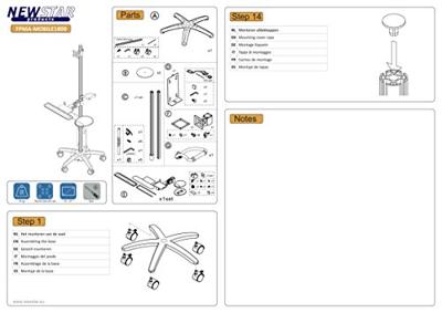 Neomounts FPMA-MOBILE1800 mobiele werkplek