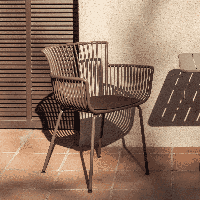 Kave Home Tuinstoel 'Surpika' kleur Bruin - thumbnail