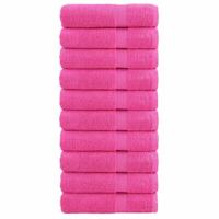 VidaXL Handdoeken solund 10 st 600 g/m² 50x100 cm roze - thumbnail