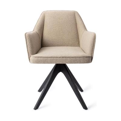 Jesper Home Tome eetkamerstoel Great Greige revolve oak black