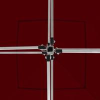 VidaXL Partytent inklapbaar met wanden 2x2 m aluminium bordeauxrood - thumbnail