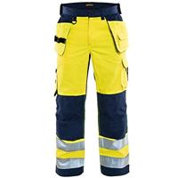 Blåkläder Werkbroek High-Vis met ventilatie 15651811 | High Vis Geel/Marineblauw | Maat 44 - 7330509457047 - thumbnail