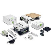 Festool csc sys 50 ebi-set | accu tafelcirkelzaag 2x18v + onderstel ug-csc-sys (2x 5.0ah accu + lader) - 577379 - thumbnail