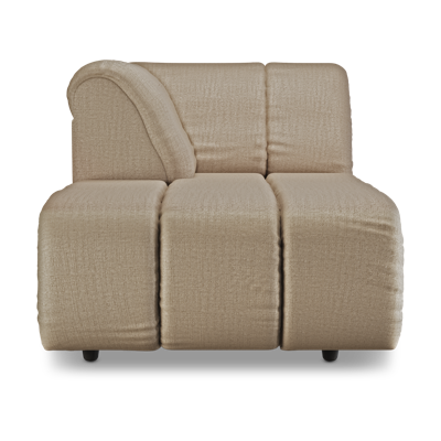 HKliving Wave bank left divan arm Pure Earth