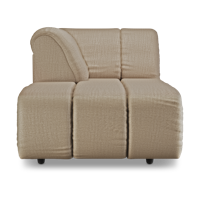 HKliving Wave bank left divan arm Pure Earth - thumbnail