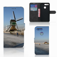 Honor View 20 Flip Cover Schaatsers - thumbnail