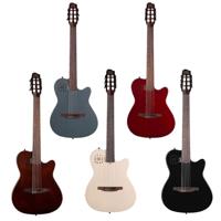 Godin Multiac Mundial Ozark Cream elektrisch-akoestische klassieke gitaar met gigbag - thumbnail