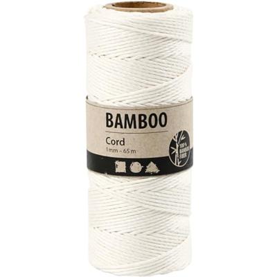 Creativ Company Bamboekoord, dikte 1 mm, wit, 65 m/ 1 rol