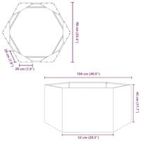 VidaXL Plantenbak zeshoek 104x90x45 cm gegalvaniseerd staal - thumbnail