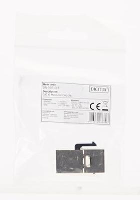 Digitus RJ45 Netwerk Adapter CAT 5, CAT 5e, CAT 6 [1x RJ45-bus - 1x RJ45-bus] Grijs