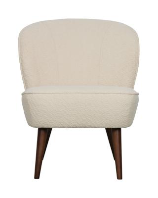 WOOOD Fauteuil 'Sara' Bouclé, kleur Creme