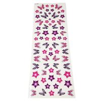 Fiets frame stickerset bloemen vlinders - thumbnail