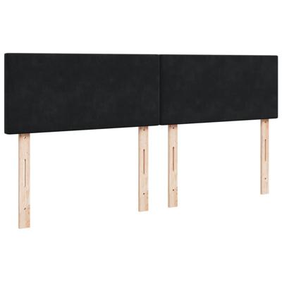 Boxspring met matras fluweel zwart 180x200 cm