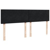 Boxspring met matras fluweel zwart 180x200 cm - thumbnail