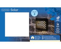 Solar wandlamp l5b11h11 cm zwart 2st Lumineo - Lumineo - thumbnail