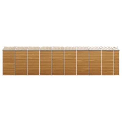 Tuinschuur 191x810x198 cm gegalvaniseerd staal lichtbruin